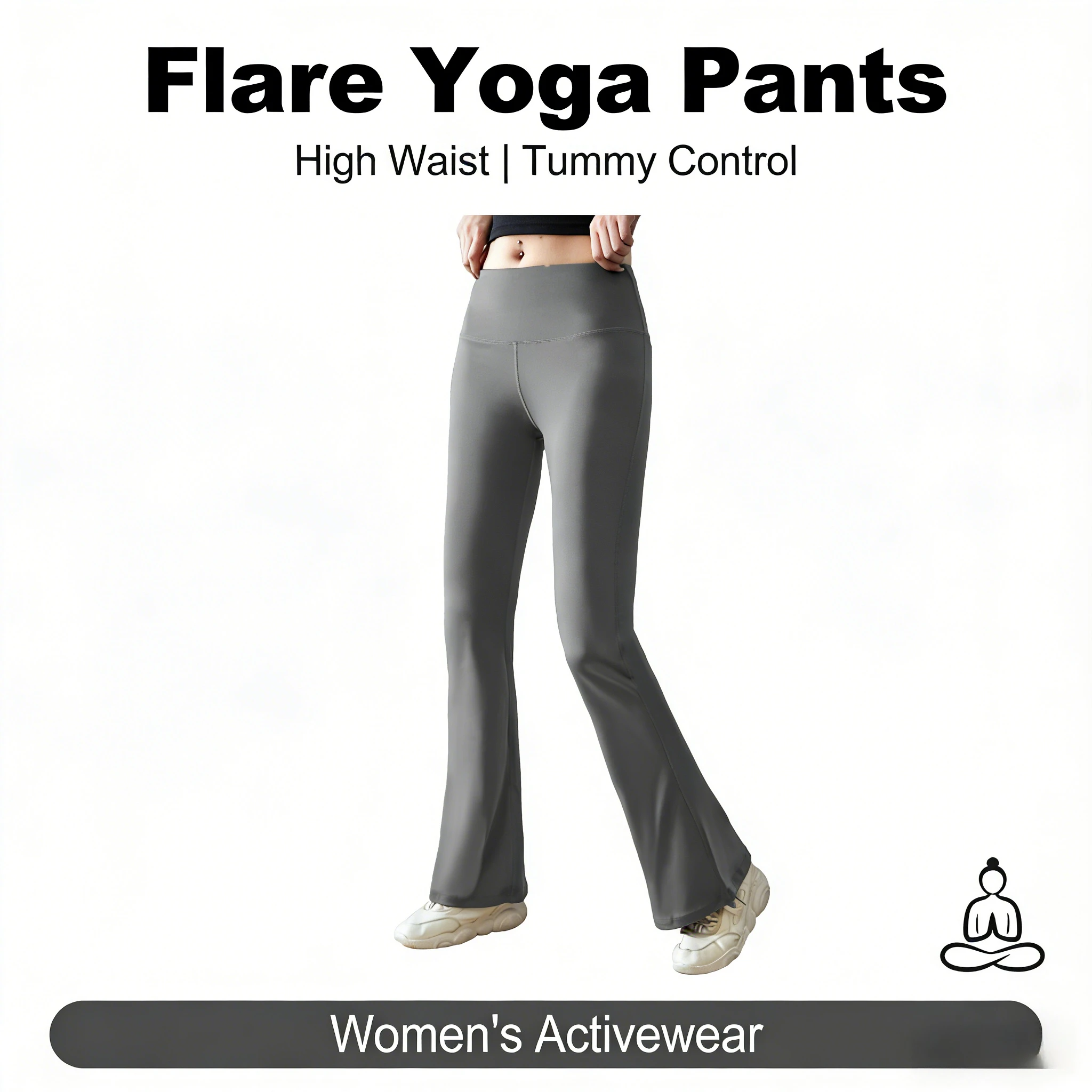 

Women's Casual Yoga Pants High-Waisted Yoga Pants High-Stretch Nude-Feel Moisture-Wicking Quick-Dry Bell-Bottom Pants