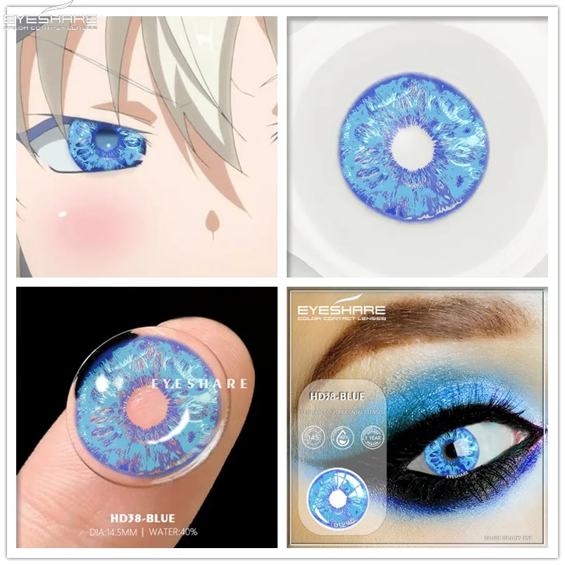 Contact Lenses Cosplay Color Lens Eyes Cosmetics Anime Accessories  Year Colored Contacts 2pcs Eye Contacts Color Contact Lenses