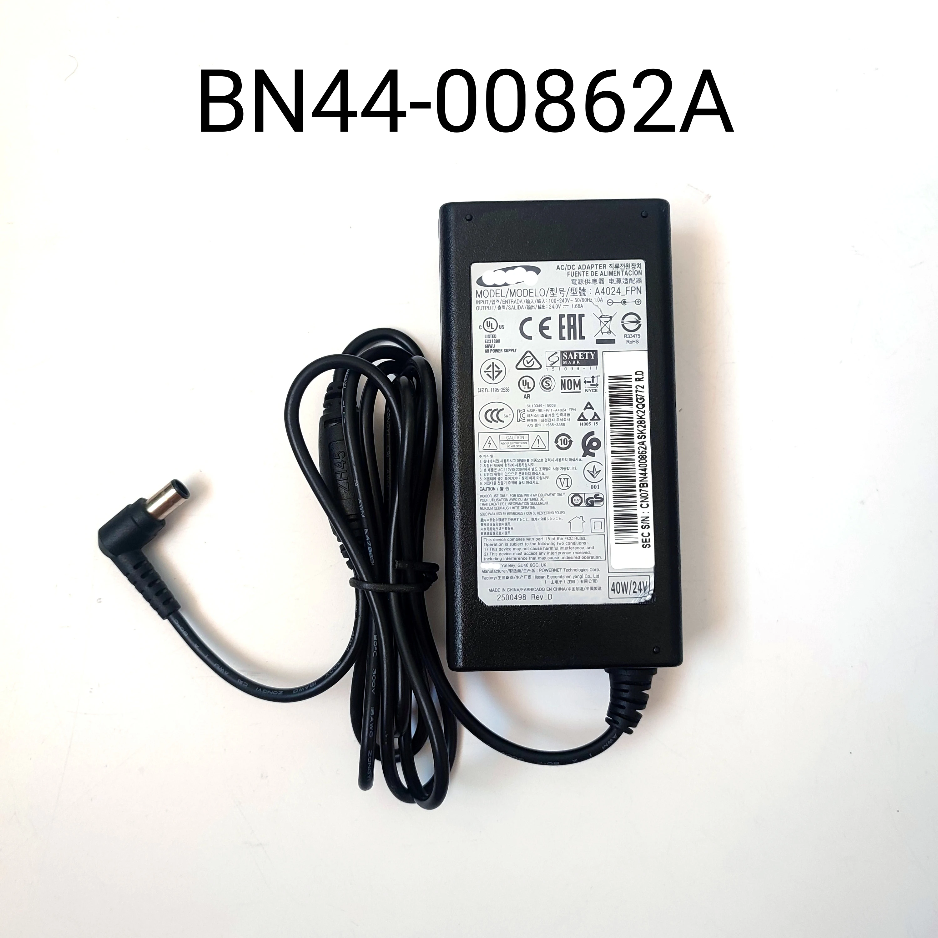 

BN44-00862A BN4400862A A4024_FPN AC/DC Power Adapter 24V 1.66A 40W for HW-K450 HW-K460 HW-KM39 HW-M450 HW-N550 HW-N650 Charger