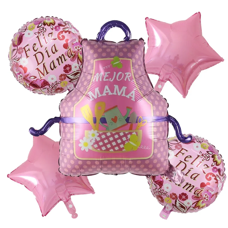 1 مجموعة الإسبانية عيد الأب سعيد احباط بالونات الهيليوم الإنجليزية أفضل أبي الكأس الأم الطرف الديكور الهواء Globos لوازم هدية