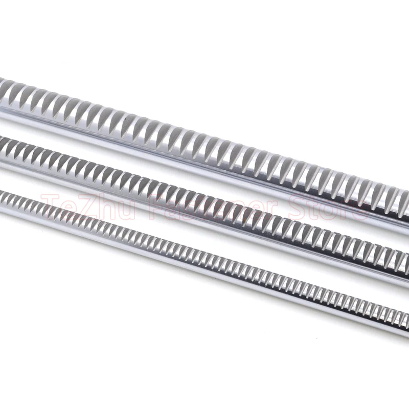 1pcs Round Rack 0.5/0.8/1/1.5/2/2.5 Module Length 300/500mm Dia 8/10/12/15/16/18/20/25mm 45# Steel Chrome Plating Spur Gear Rack - Image 3