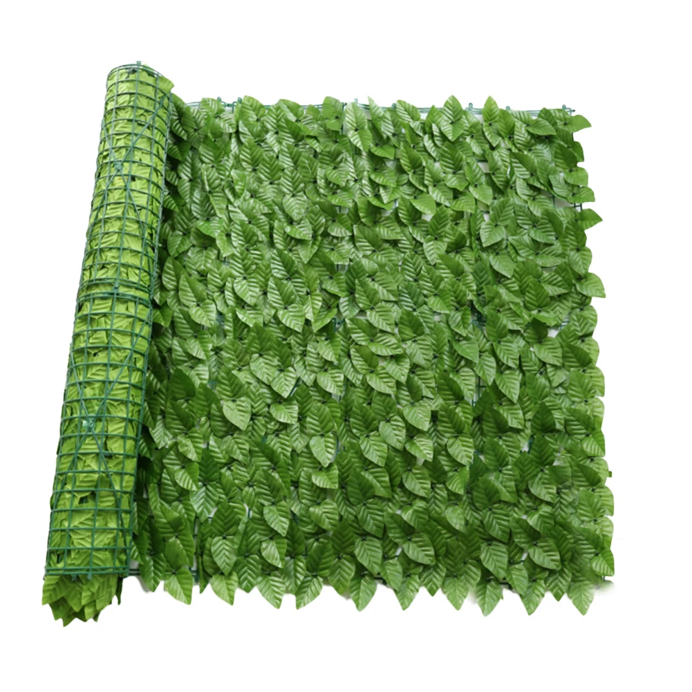 0.5x0.5m Artificial Fence Leaves Reduce Noise Artificial Green Leaf Fence Faux Privacy Fence Screen for Indoor Outdoor Garden