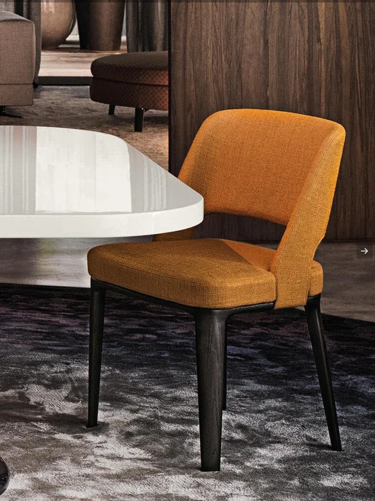 

Обеденный стул минималистского дизайна, комфортная спинка, для дома, гостиной, гостиницы, обеденный стул, эргономичная мебель для ресепшн, домашняя мебель