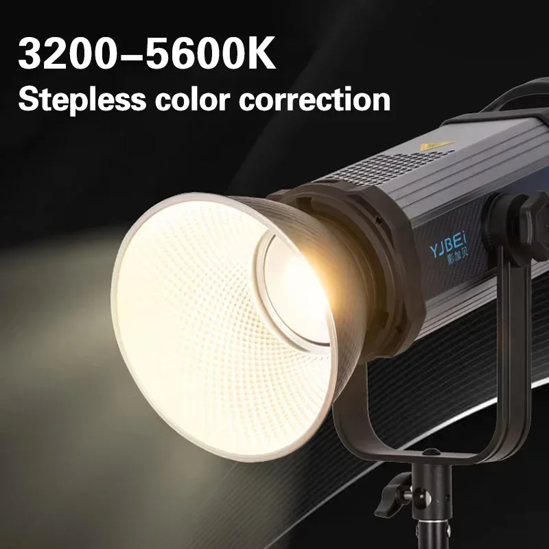 YJBEI CL300Bi 300W Destaque LED Fotografia Ângulo de luz ajustável com controle de aplicativo para streaming de vídeo Tiro ao ar livre