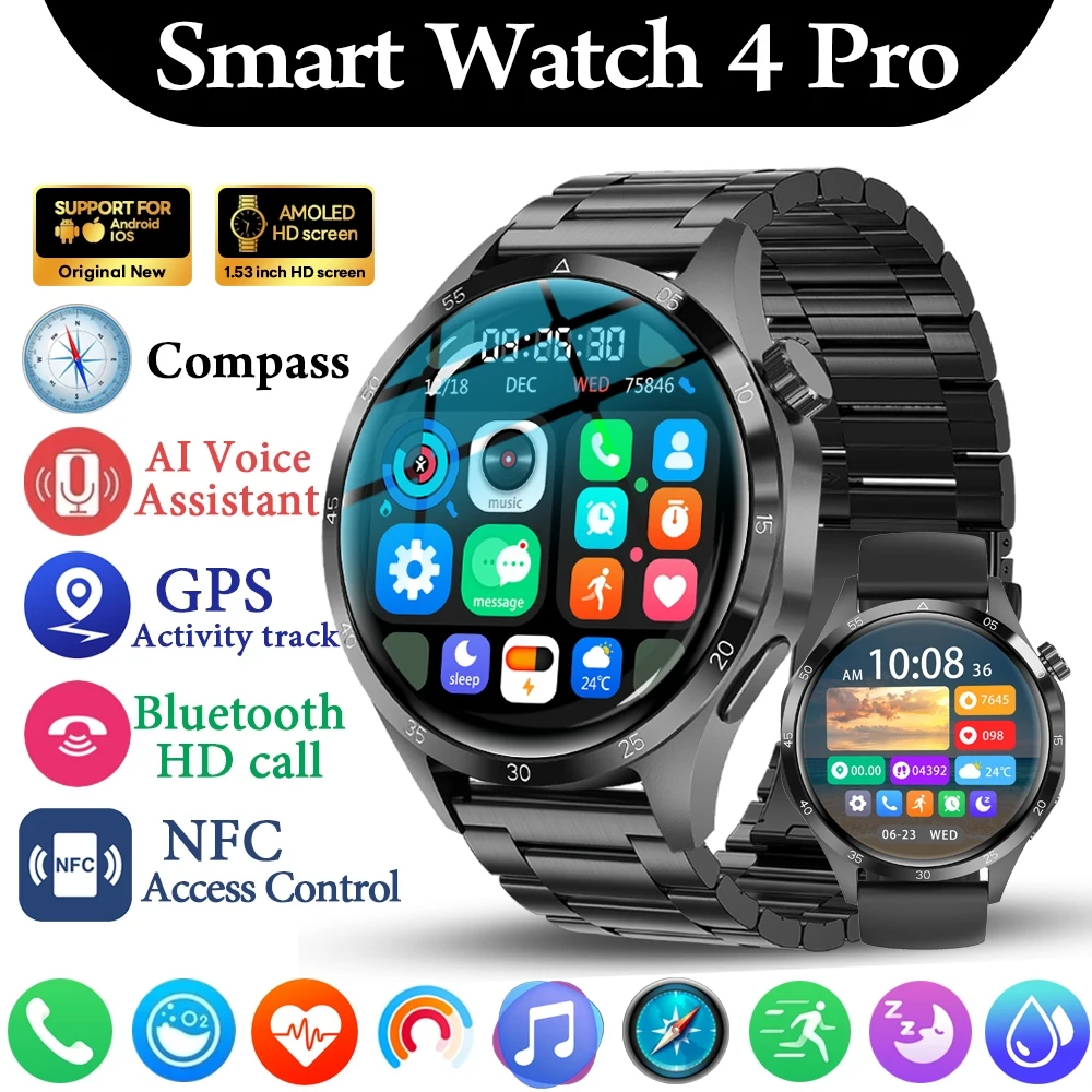 2026 New GPS Sports Smart Watch Men Heart Rate Health Monito
