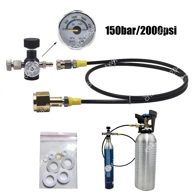 TR21-4 Male to G5/8 CO2 Adapter Filling Valve Cylinder Converter for Soda Diving Paintball