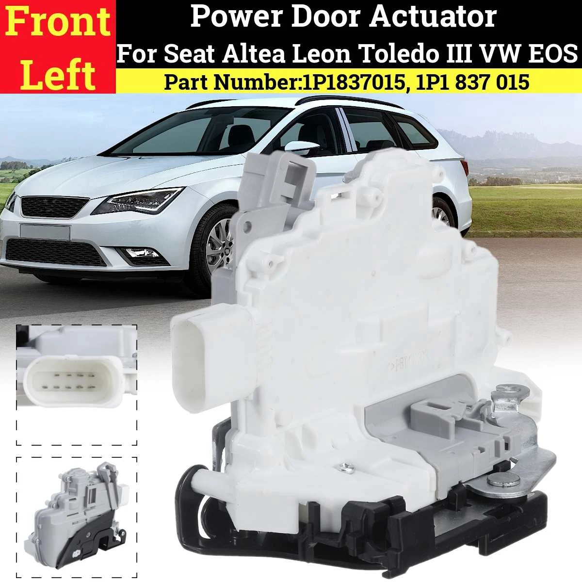 Car Front Left Door Lock Actuator Mechanism for Seat Altea Leon Toledo MK III EOS 1P1837015 1P1 837 015