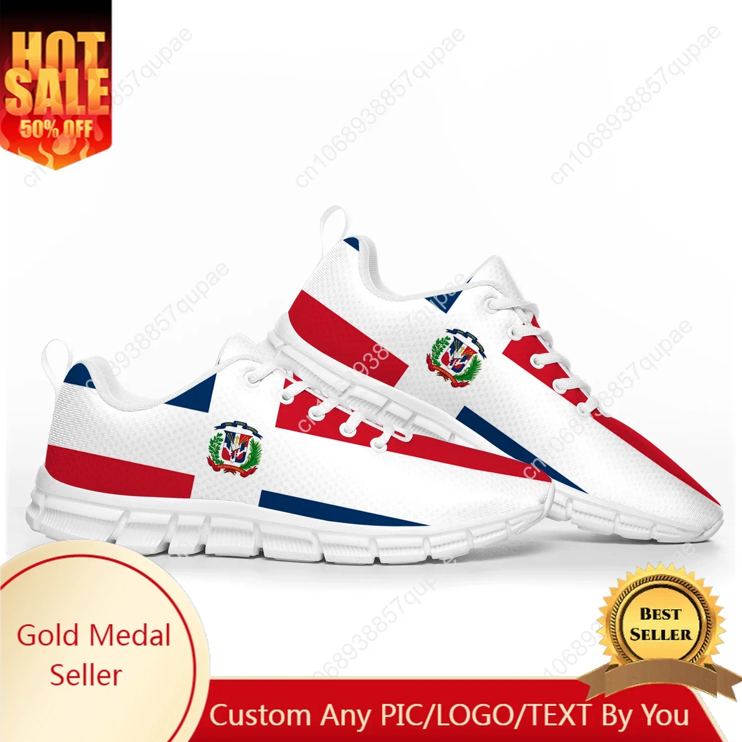 

Dominican Republic Flag Sports Shoes Mens Womens Teenager Sneakers Casual Custom High Quality Couple Shoes