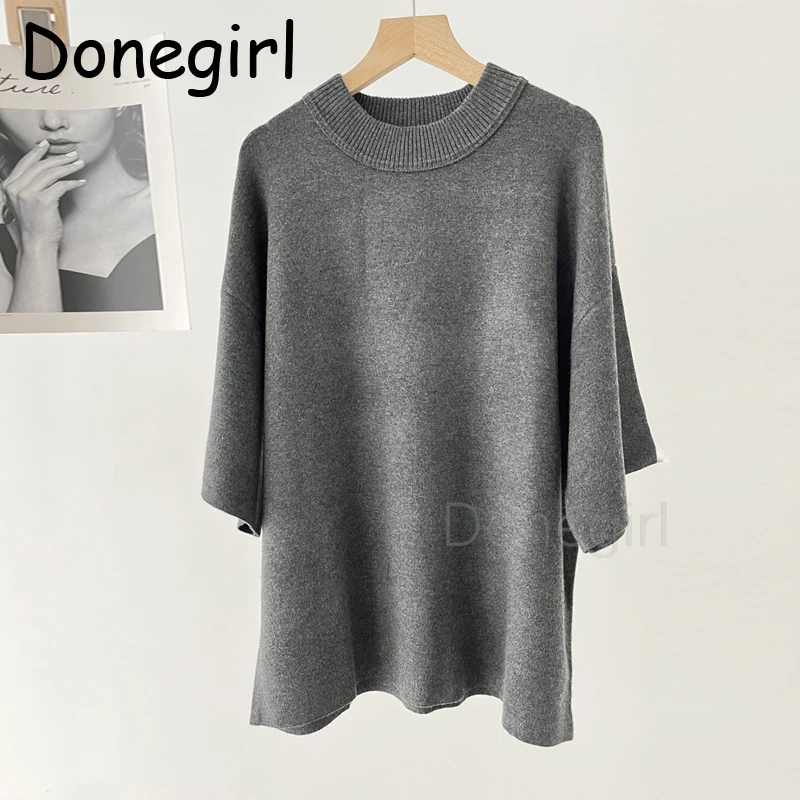 Vintage zweiteiligen Set Rock weichen Pullover lässig Frauen gestrickt O-Ausschnitt Pullover hohe Taille Rock setzt Frauen zweiteiliges Outfit