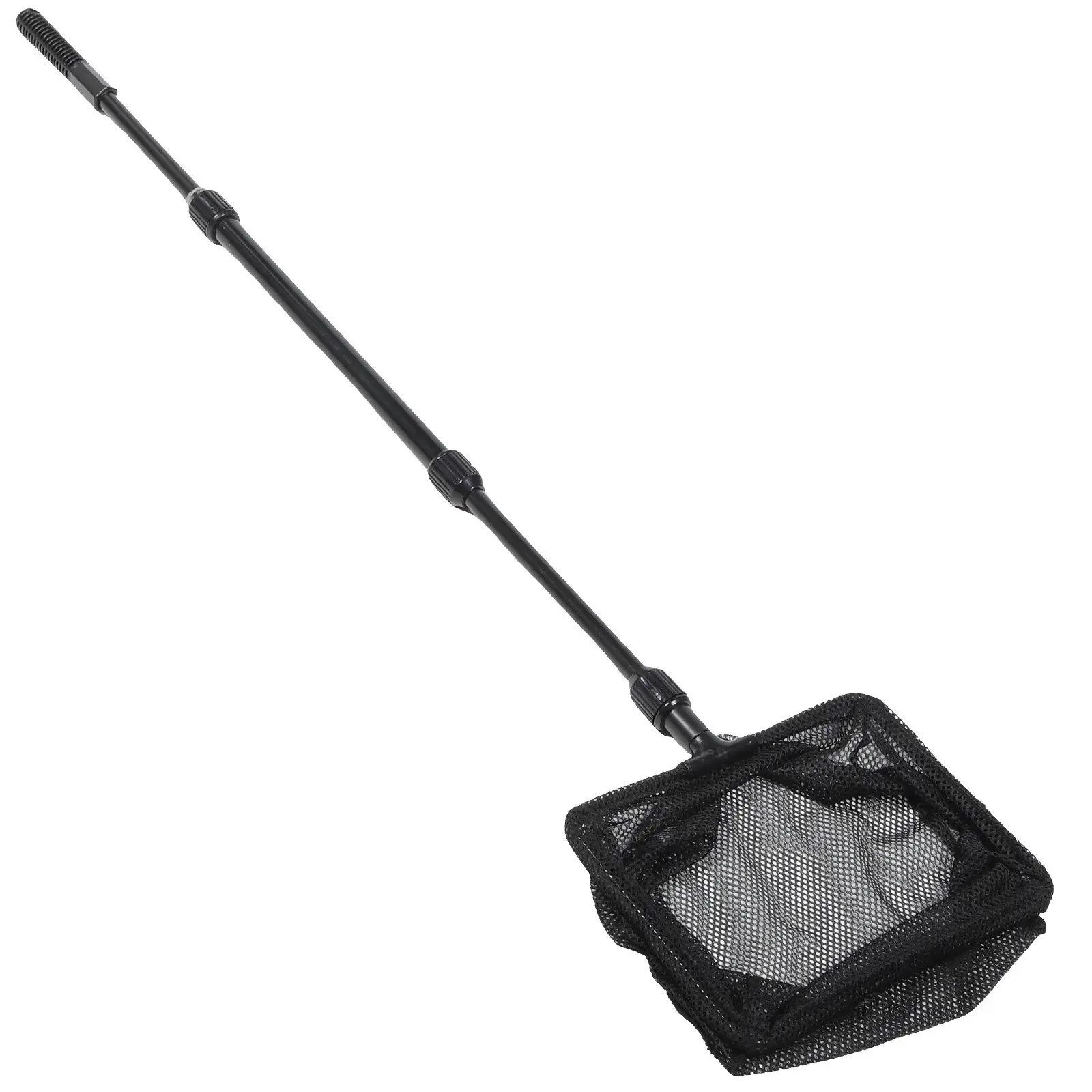 Fishing Landing Net Nylon Mesh Extendable Telescopic Plastic Pole Handle Easy Carry Storage for Lakes Ponds Fish Capture