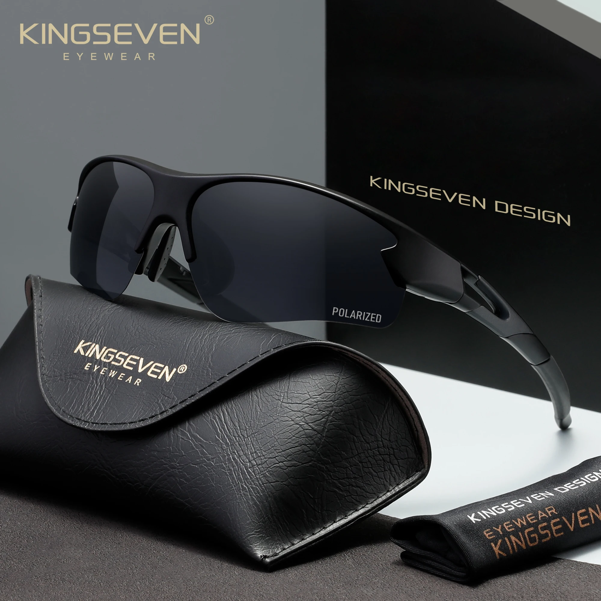 

KINGSEVEN Sports Cycling Sunglasses Men's Riding Protection Windproof Road Mountain Bike Eyewear UV400