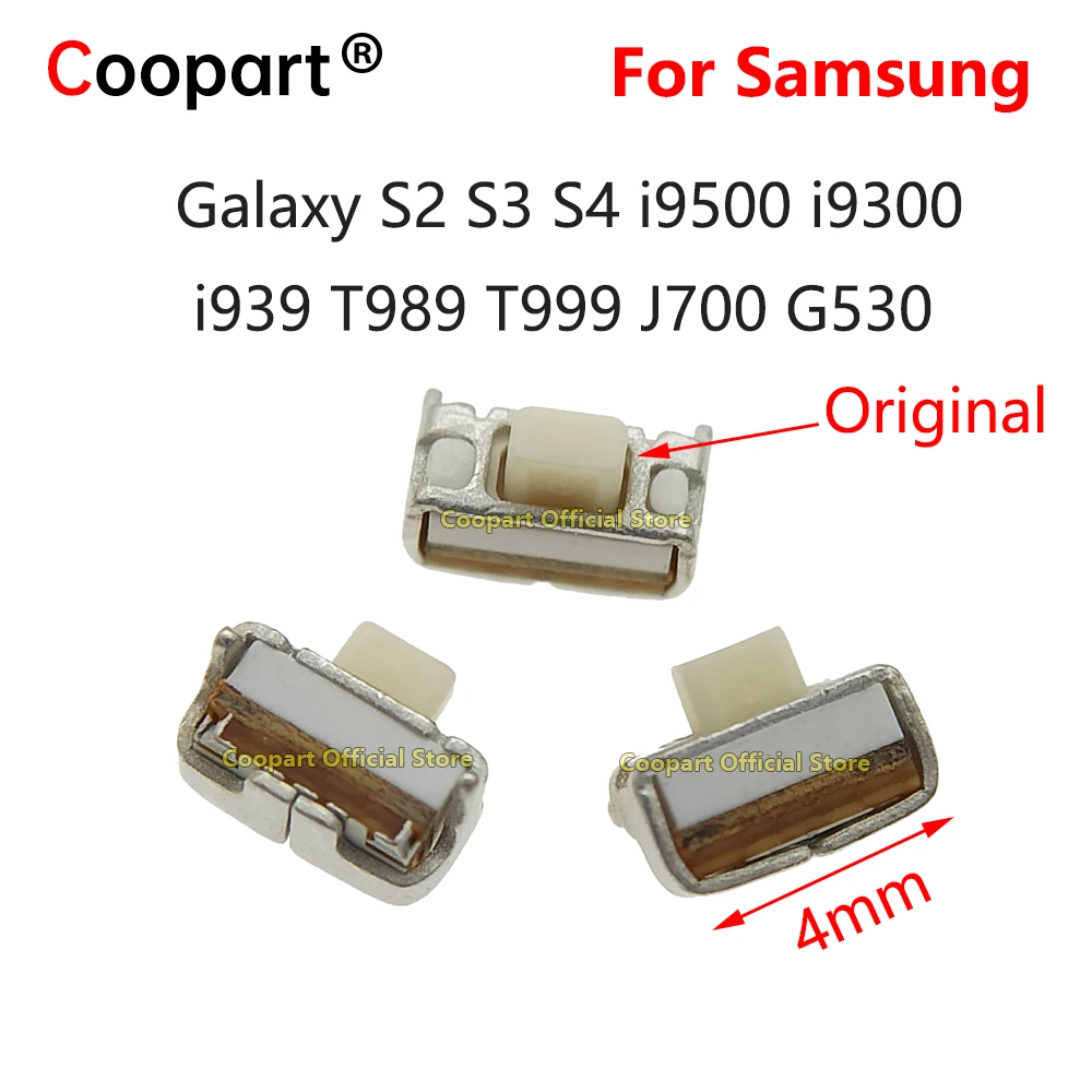 5-100pcs 4mm Power Volume Switch Key On Off Buttons Connector for Samsung Galaxy S2 S3 S4 i9500 i9300 i939 T989 T999 J700 G530