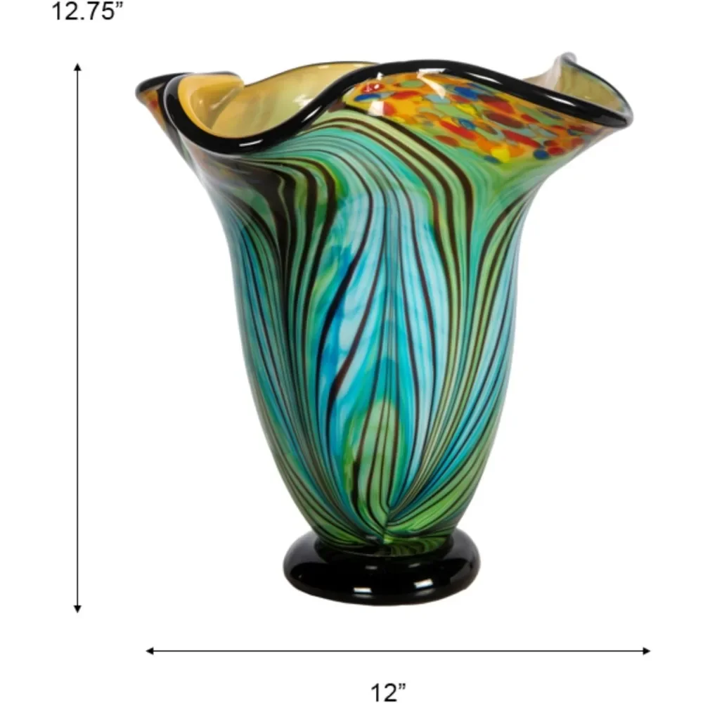 AV15415 Kalmia Hand Blown Art Glass Vase Freight Free Decoration Home Decorations Decor Garden