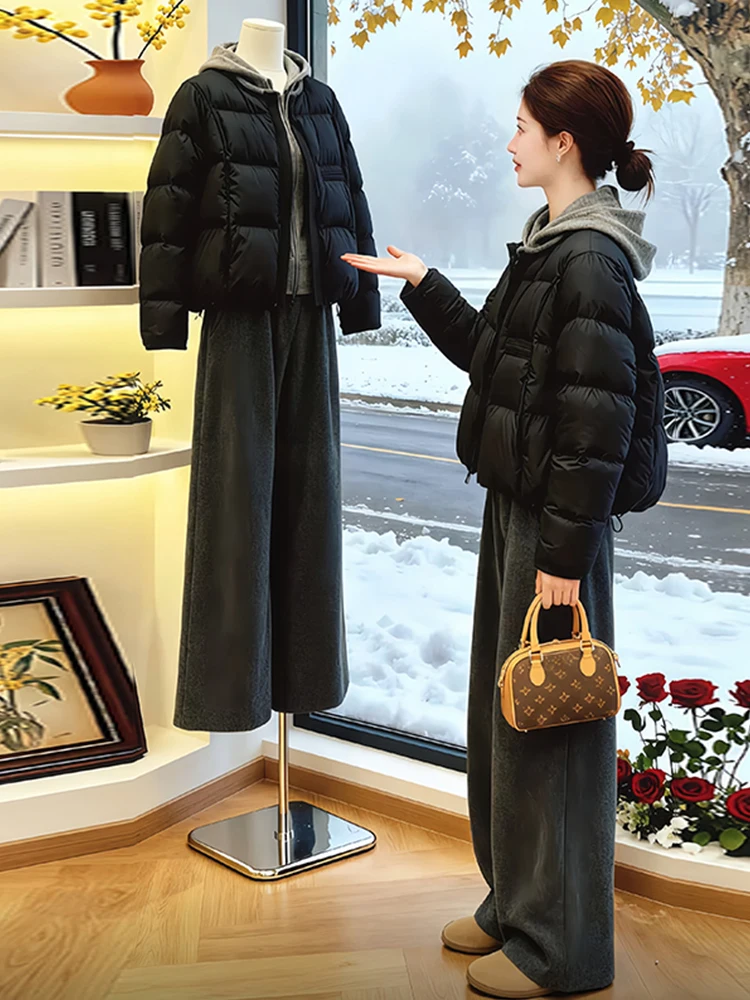 

Модная хлопковая куртка для похудения 2026: Новинка, простой дизайн, премиум-класс, женская верхняя одежда, универсальная, в корейском стиле