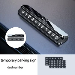 ZEEKR 001 X Car Temporary Parking Card Phone Number Phone Holder Luminous Telephone Number Plate Park Car-styling Accessories
