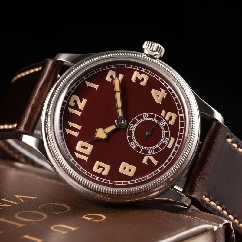 Hruodland 2025 Neue Männer Automatische Mechanische Uhr Seagull ST1701 38mm Pilot K1 Glas Edelstahl Leder Reloj Hombre