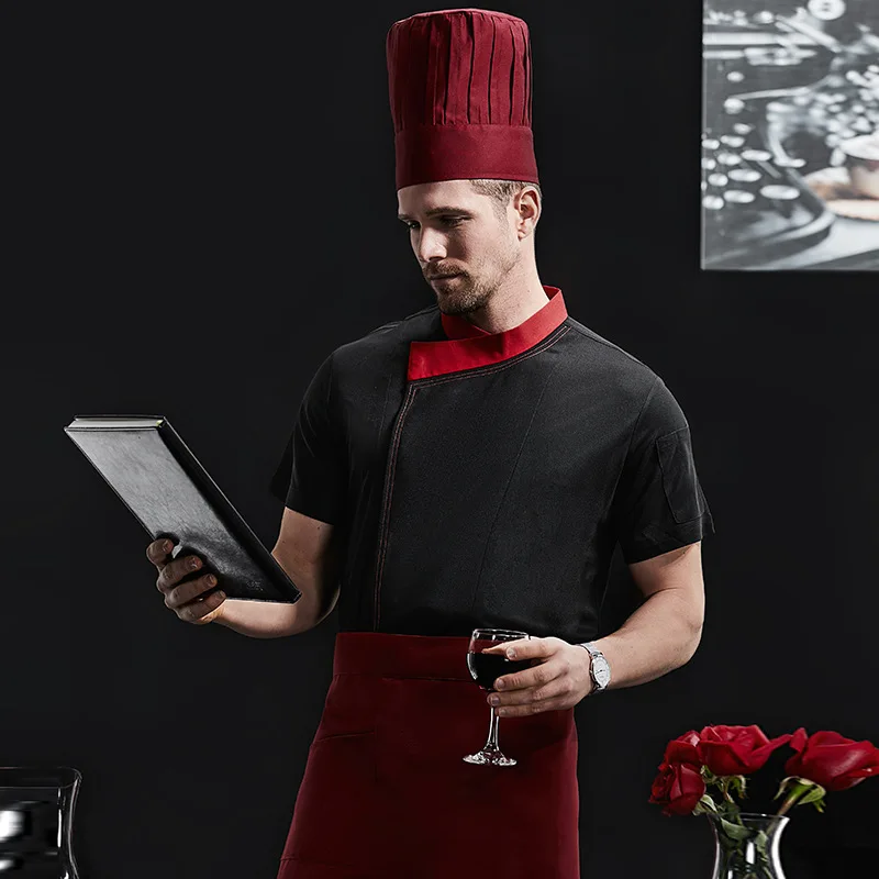 Chef Overalls männer und Frauen der Kurzen Ärmeln Hotel Esszimmer Küche Backen Arbeit Tragen Sommer Druck