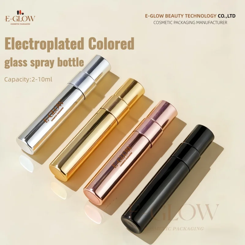 

【Logo Custom】100Pcs Customized 5ml Electroplated Multi-color Perfume Glass Bottle Refillable Container Factory Wholesale