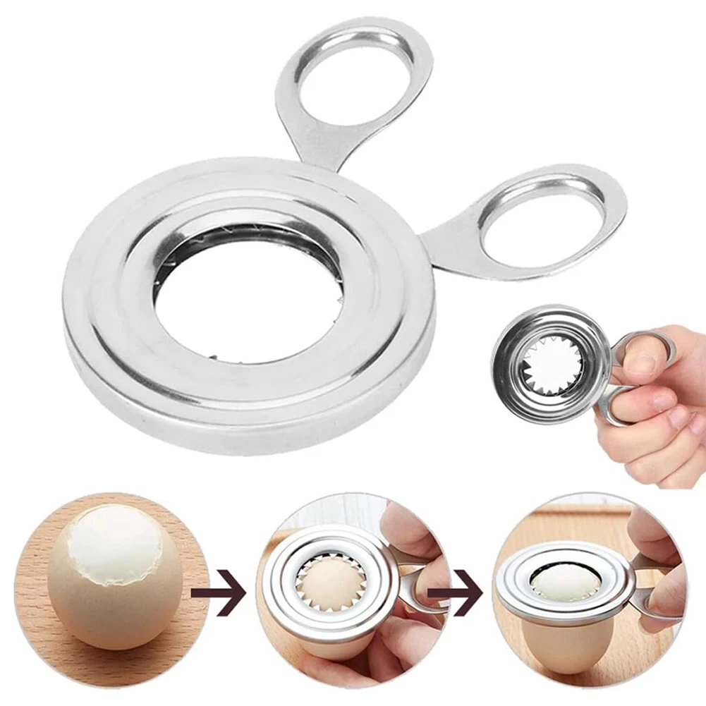 Egg Shell Remover Tool Stainless Steel Egg Topper Topper Opener Cutter Perfect Boiled Egg Crackers Kitchen Tool Easy Egg Opening