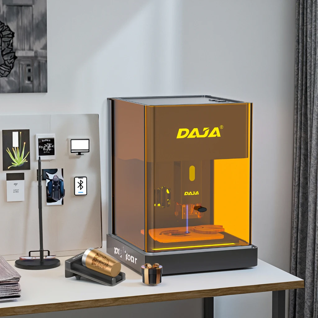 DAJA DJ6 Pro Laser Engraver MDF Plywood Logo Mark Printer APP Control 5W DIODE DIY  Mini Laser Engraving Machine Portable Small
