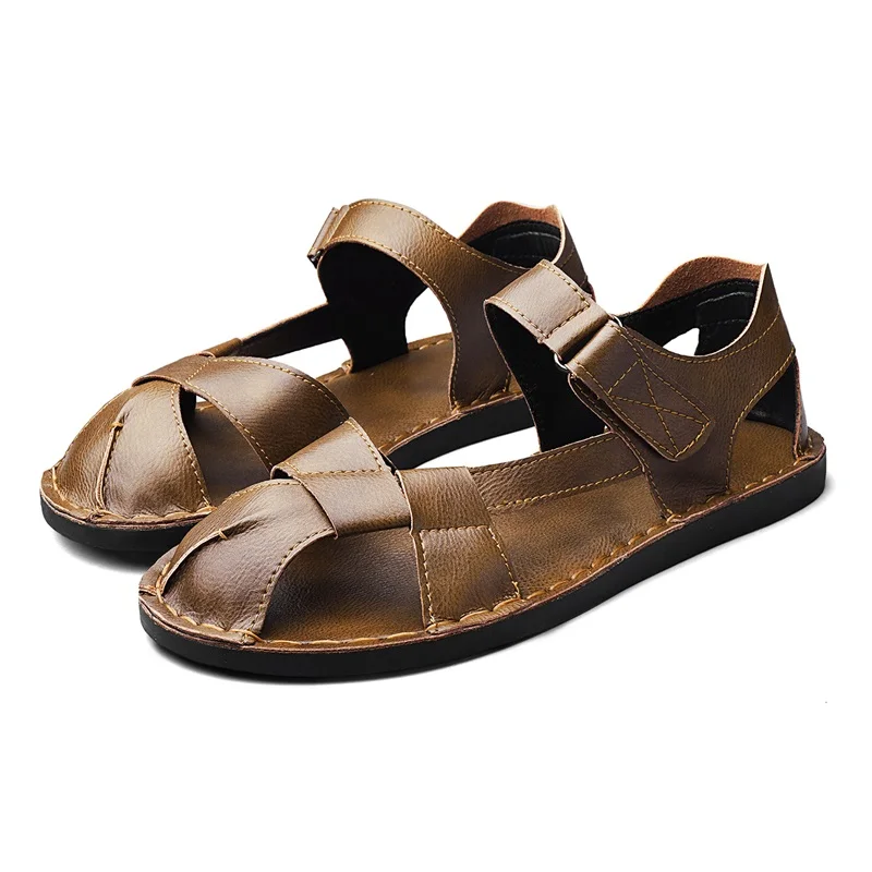 Men's Casual Vacation Beach Sandals: Stylish and Unique Roman-Style Flat Shoes in Large Sizes