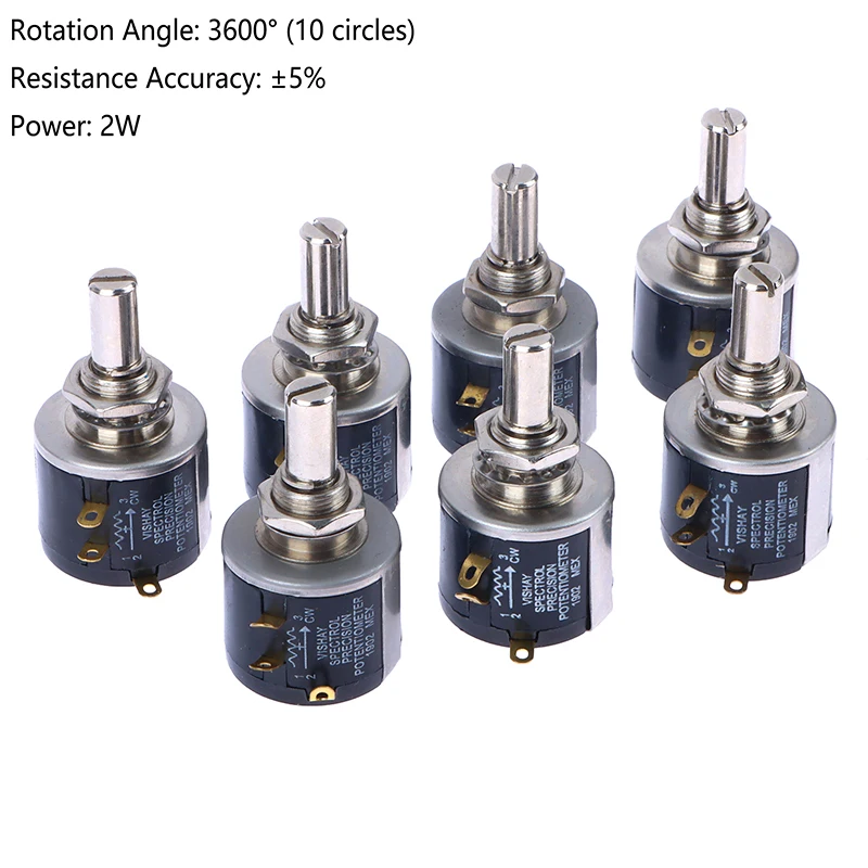 1pc 534-1-1 Spectorl Precision Coil Wire Wound Potentiometer 534 2w 100R 200R 500R 1K 2K 5K 10K 20K 50K 100k