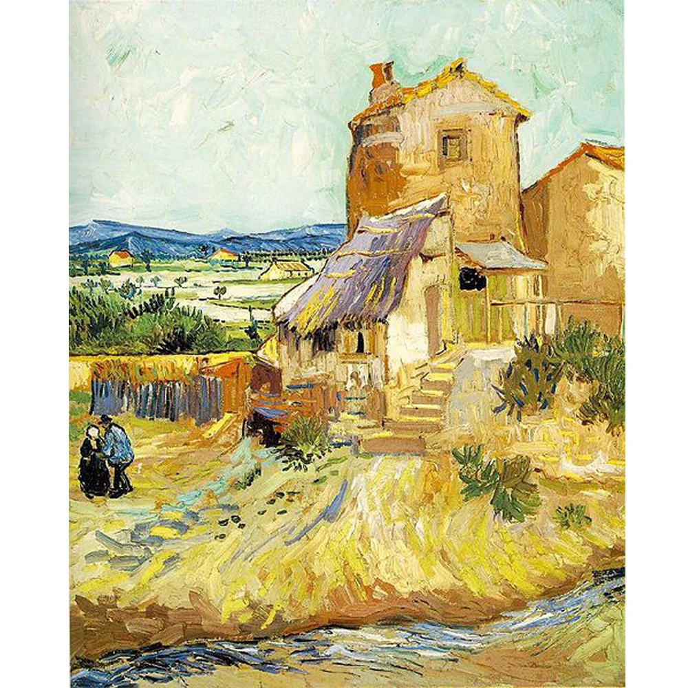 Vincent Van Gogh Oil Painting, The Old Mill 1888, Oil Painting Reproduction, 100% Handmade, Free DHL Shipping