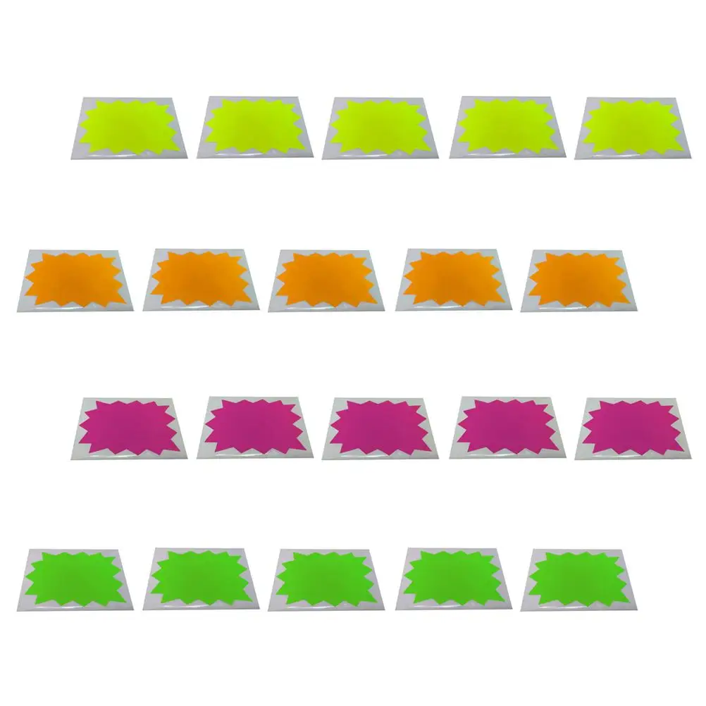 2 Bags Colored Self adhesive Labels Stickers Supermarket Decals Price Tags Bright Proper Removable Adhesive Uses