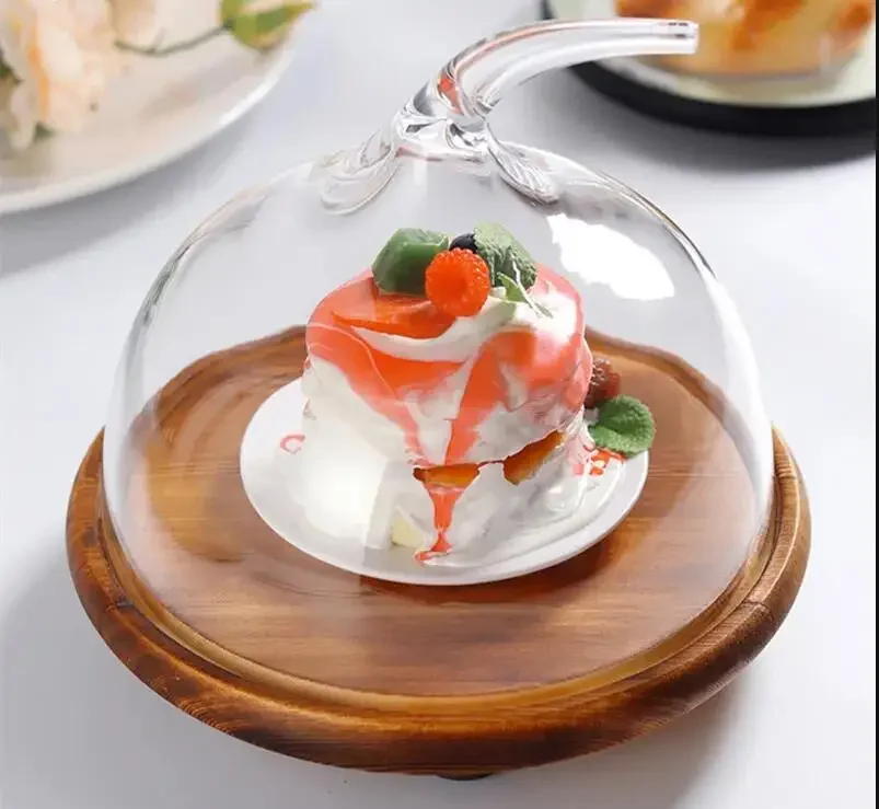 

Plastic Fruit Plate with Cover To Keep and Dustproof Food Tasting Party Dessert Display Home Tableware