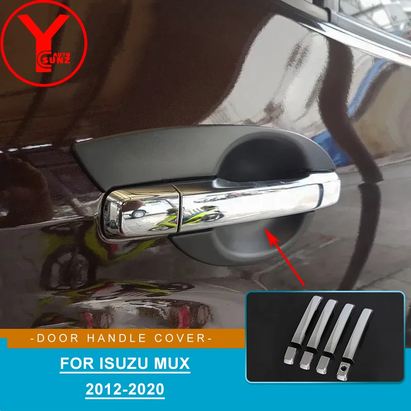 

chrome door handle protector For isuzu mux 2013-2019 2015 2016 2018 ABS car parts for isuzu dmax 2012-2017 accessories YCSUNZ