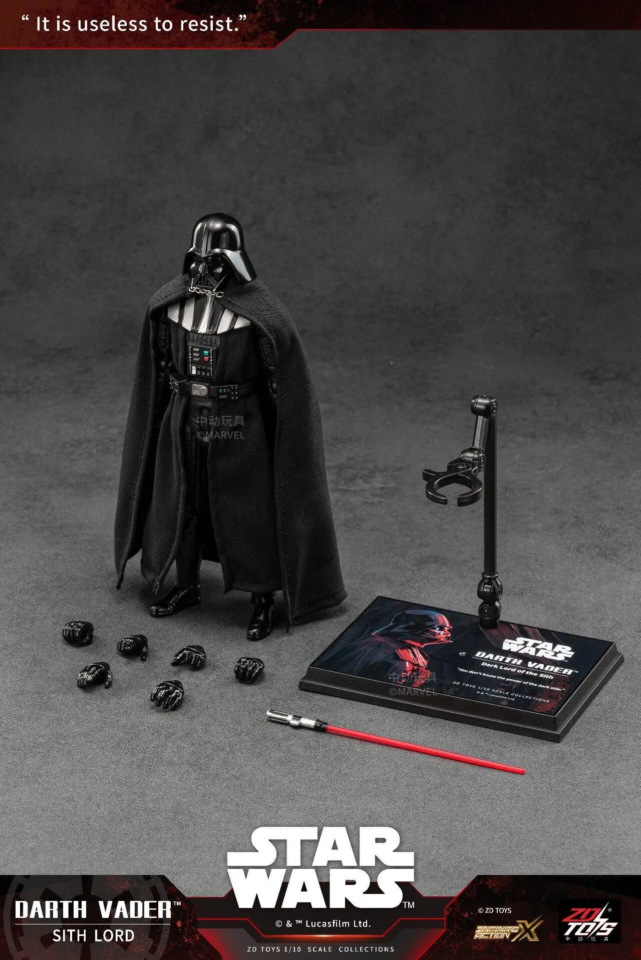 ZDTDS Star Wars Action Figure Mandalorian Din Djarin Darth Vader Grogu Storm Trooper Luke Skywalker Joint Movable Toy Model Gift view 6