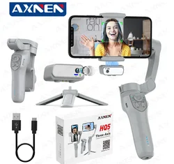 AXNEN AI Smartphone Gimbal 3-Axis Foldable Follow Focus Stabilizer with AI-Module Tripod Stand for Tiktok Vlog Video Photography