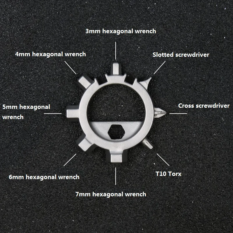 Outdoor portable small tool Octopus bicycle multifunctional repair 12 functional use Cross slotted screwdriver outer hexagon