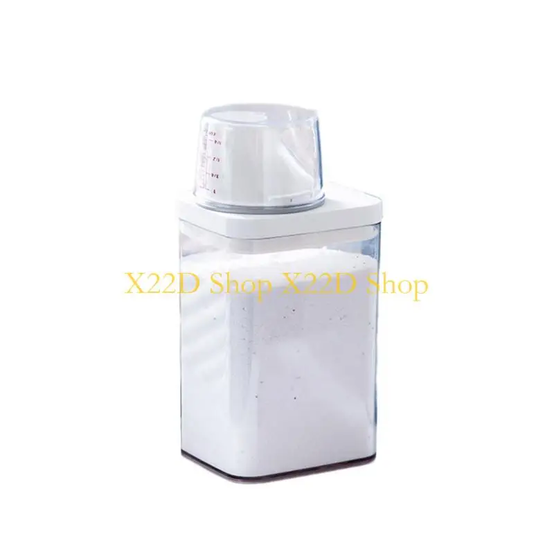 X22D 기능성 세탁 세제 분말 저장 박스 상자 뚜껑이있는 기능