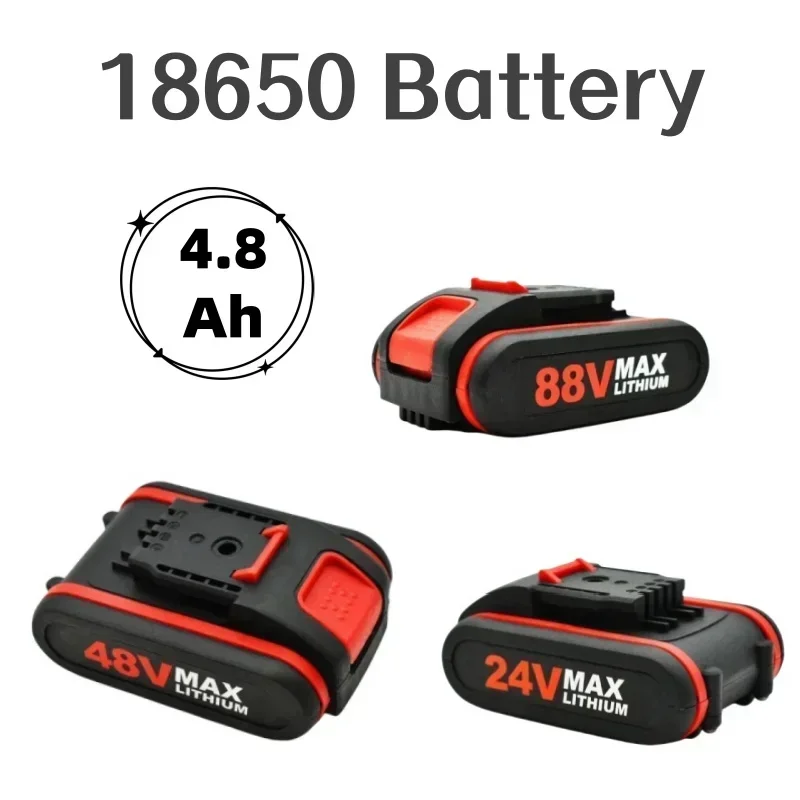 Newly 24V 48V 88V 18650 Lithium Battery 4800mah Electric Tools Battery For Wireless Wrench Mini Chain Saw Electric Drill ect