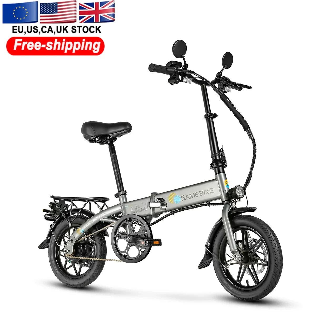 

UK Stock Cheap Price 14inch Fashion City Ebike 36V7.8AH Mini Folding E-Bicycle for Lady
