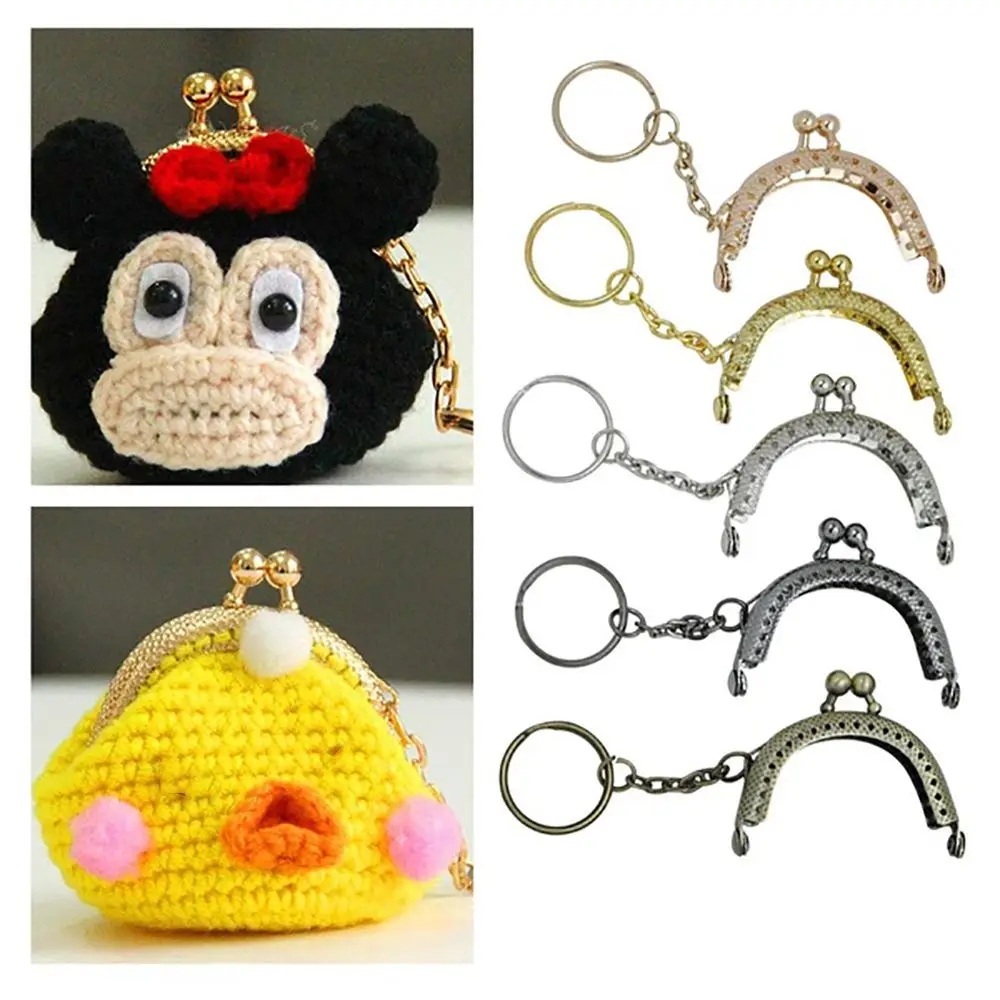 Mini Ball Head Key Ring Metal Bags Part Replacement Coin Purse Frame Kiss Clasp Lock Wallet Accessory Clutch Lock