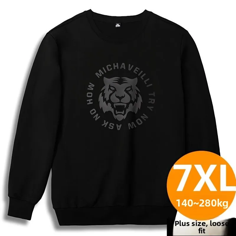 

Loose Fit Men's Hoodie Spring Autumn Sporty Casual Long Sleeve plus Size Clothing for Plump Men with Big Stomach
