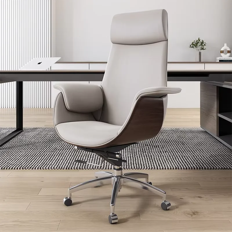 Boss Study Office Chair Computer Modern Simple Swivel Nordic Wheel Chair Leather Lift Backrest Silla Oficina Furniture