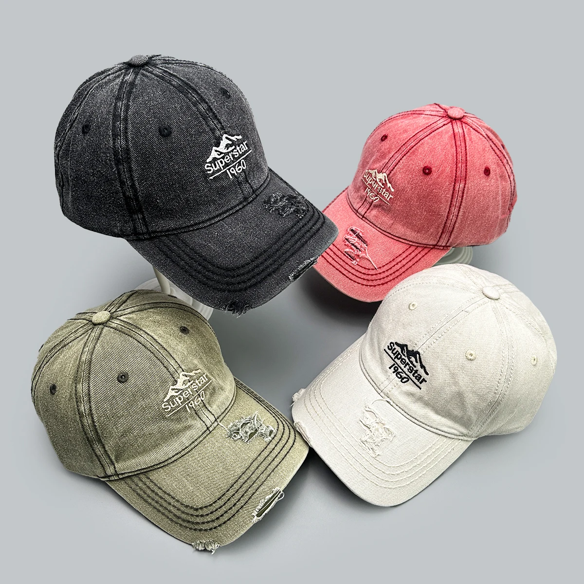 

New Korean Embroidered Letters Mountain Men Women Baseball Hats Personal Fashion Casual Sunshade Retro Versatile ins Peaked Caps