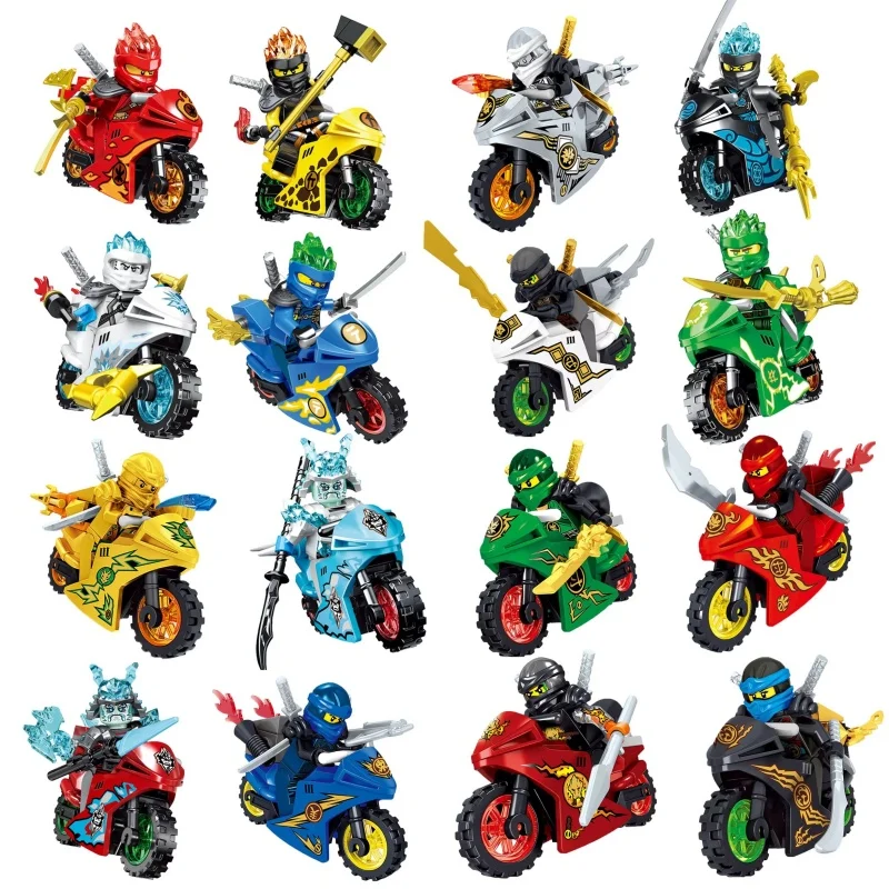 Ninja Series Cool Motorcycles Building Blocks Kai Jay Cole Lloyd Interlocking Bricks Assemble Hobby Collectible Toys - view 3