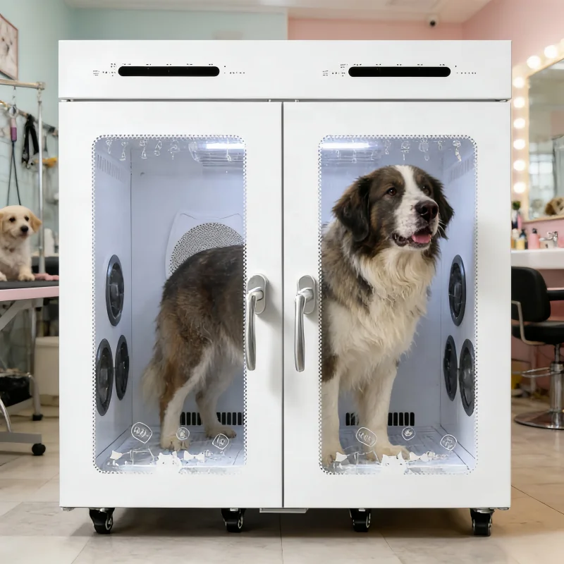 

！@USMILEPET 350L Double-door Pet Drying Cabinet Intelligent Temperature Control Pet Grooming Dryer Commercial Pet Hair Dryer Box