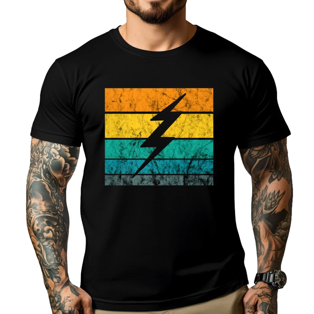 

Vintage Retro Electrician Power Current Electrical Engineer T Shirts T Shirts Vintage Camisas Basicas Hombre Mens Clothes