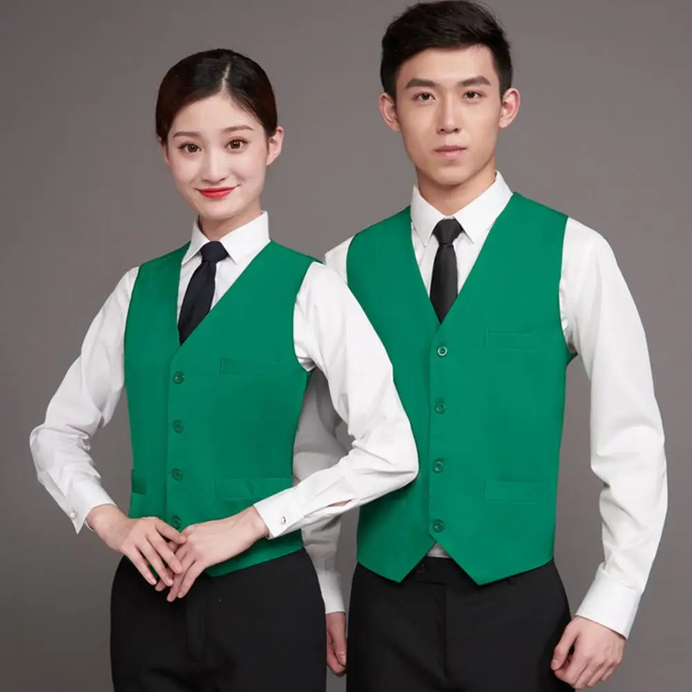 

Hotel Waitress Vest Uniform Women KTV Bar Billiard Overalls Restaurant Uniforms Catering Dining Waiter Horse Clip Workwear