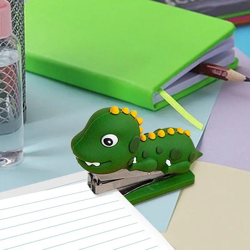 Mini Stapler Cute Mini Crocodile And Dinosaur Novelty Stapler Stapler For Desktop Portable Desk And Travel Stationery Supplies