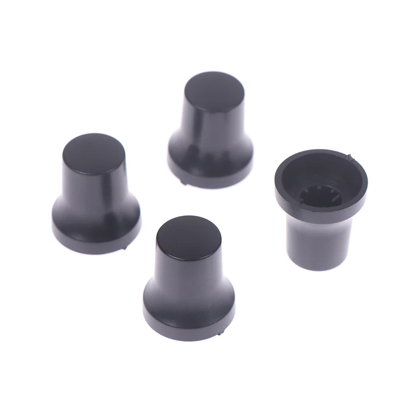 5/10 Potentiometer Knob 6mm Shaft Hole Dia Plastic Threaded Knurled Potentiometer Knobs Caps Switch Accessories