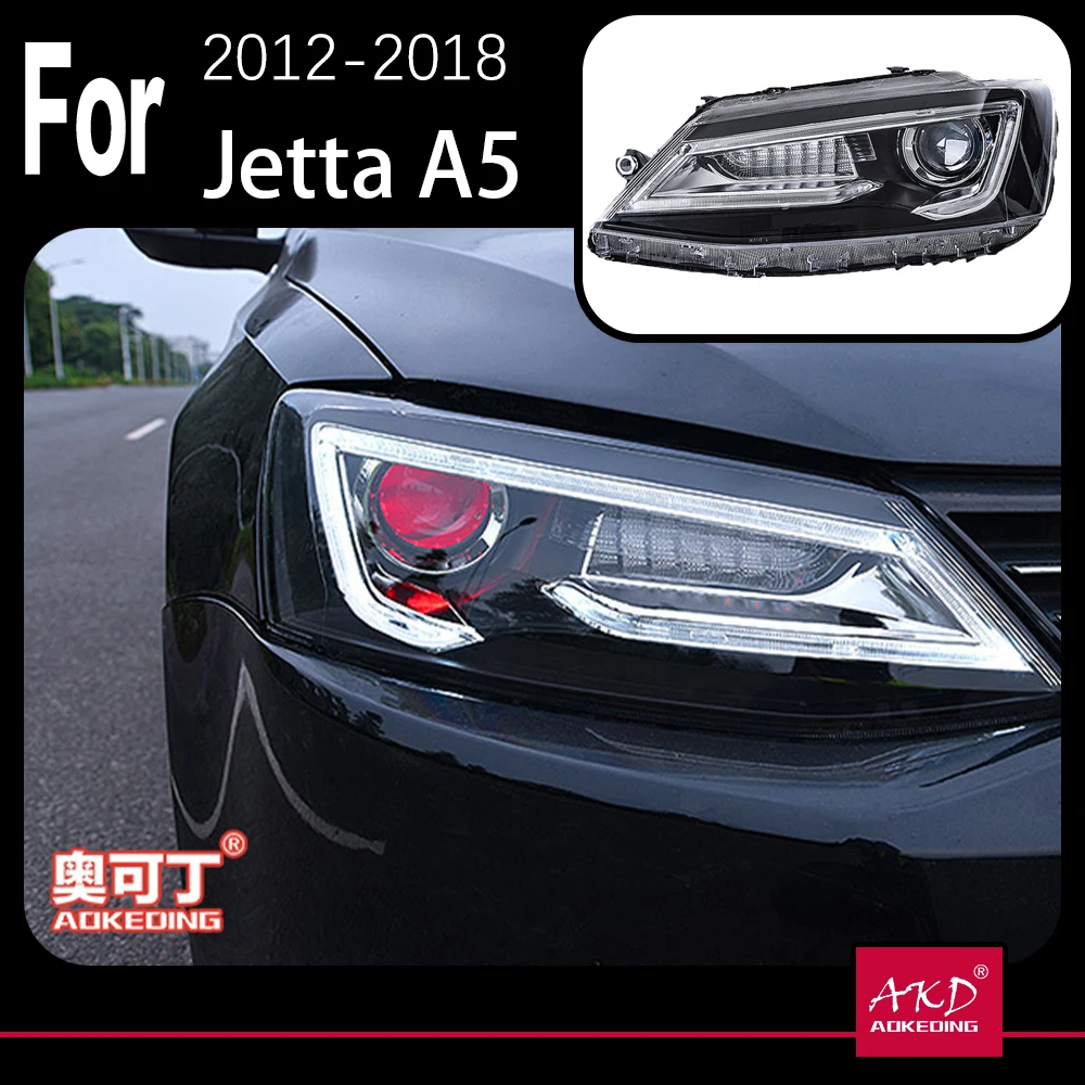 

Запчасти для модели автомобиля AKD для Jetta MK6 MK7 2012-2018 A5, тип фары, светодиодные или ксеноновые фары, светодиодный двойной проектор, FACELIFT