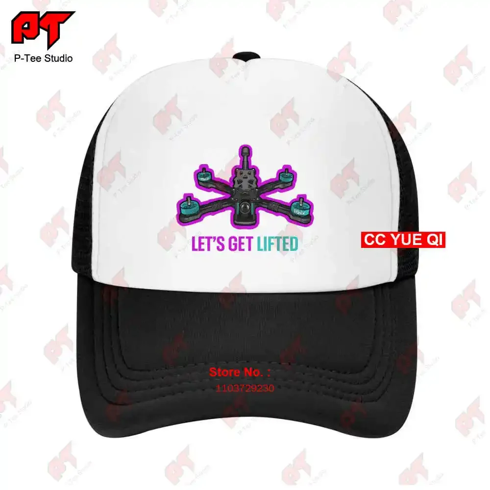 Let'S Get Lifted Tri Blend Crew Fpv Hobby Quadcopter Drone Enthusiast Baseball Caps Truck Cap U0FY