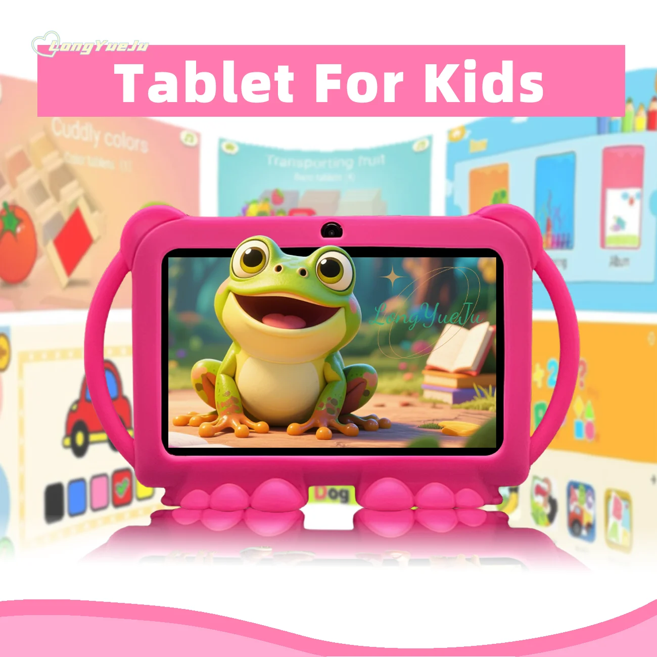 Tablet infantil de 7 polegadas com controle de pais, câmeras duplas, presentes infantis para natal e aniversário