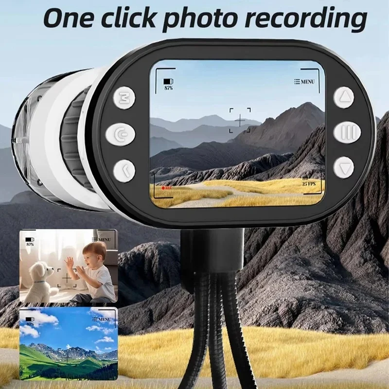 

4K Handheld Microscope for Kids with 2.0-Inch Screen, Rechargeable Pocket Digital Magnifying Lens